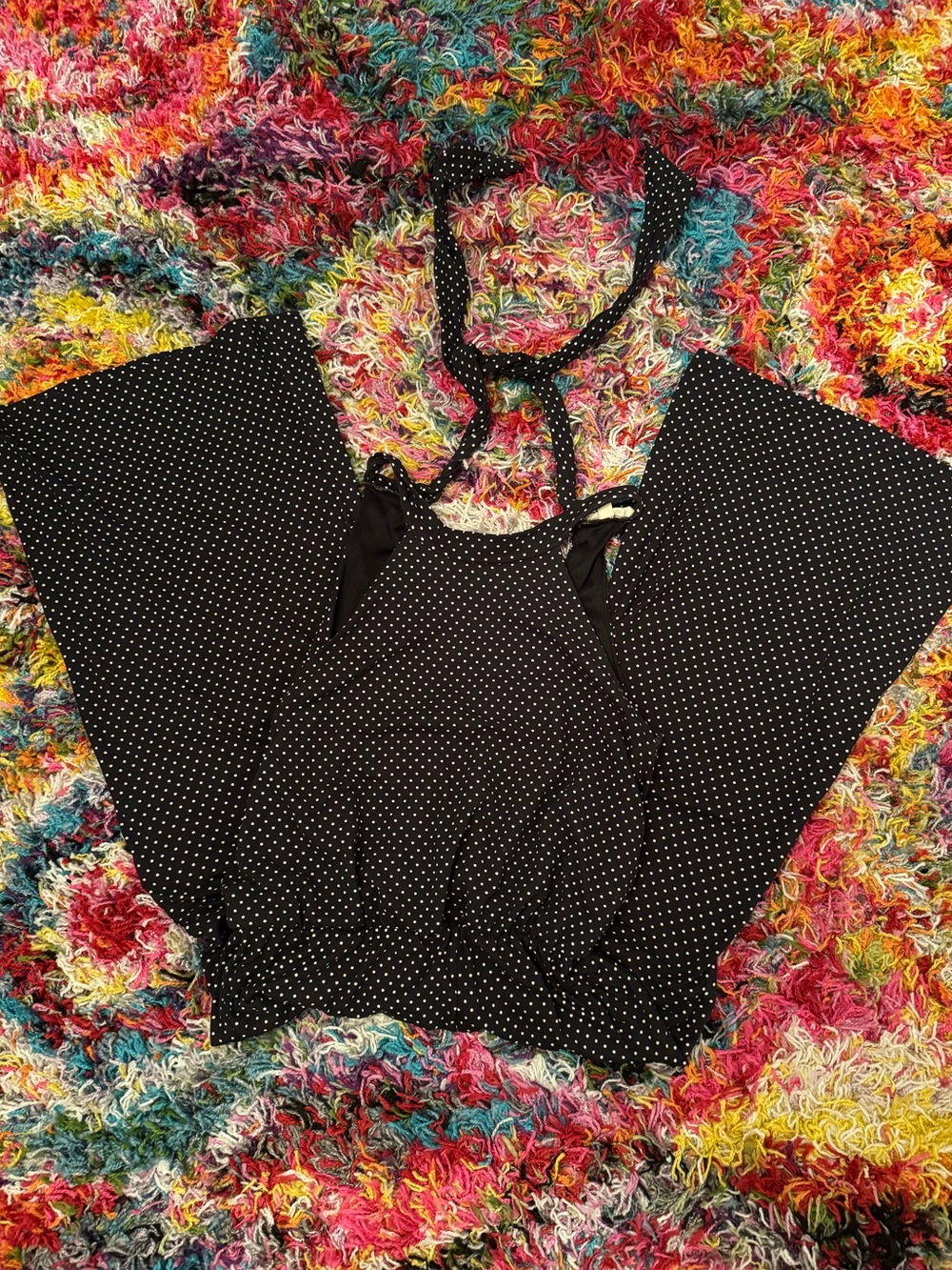 Women's Black Polka Dot Halter Jumpsuit